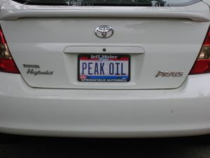 Peak Oil License Plate - Photos from Chris Hardie