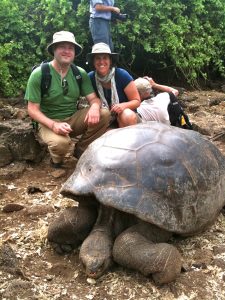 Chris, Kelly and a tortoise - Photos from Chris Hardie