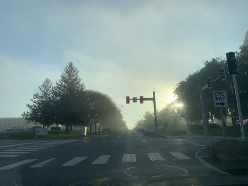 Hazy morning sun in Richmond